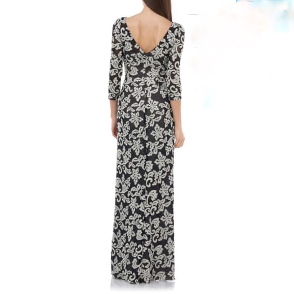 JS Collections Embroidered Mesh Gown Sz 8 NWT - Picture 2 of 13